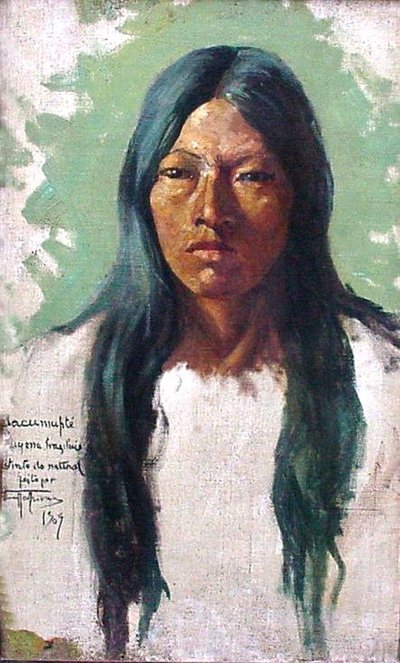 Head of an Indian Jacumpte by Antonio Parreiras